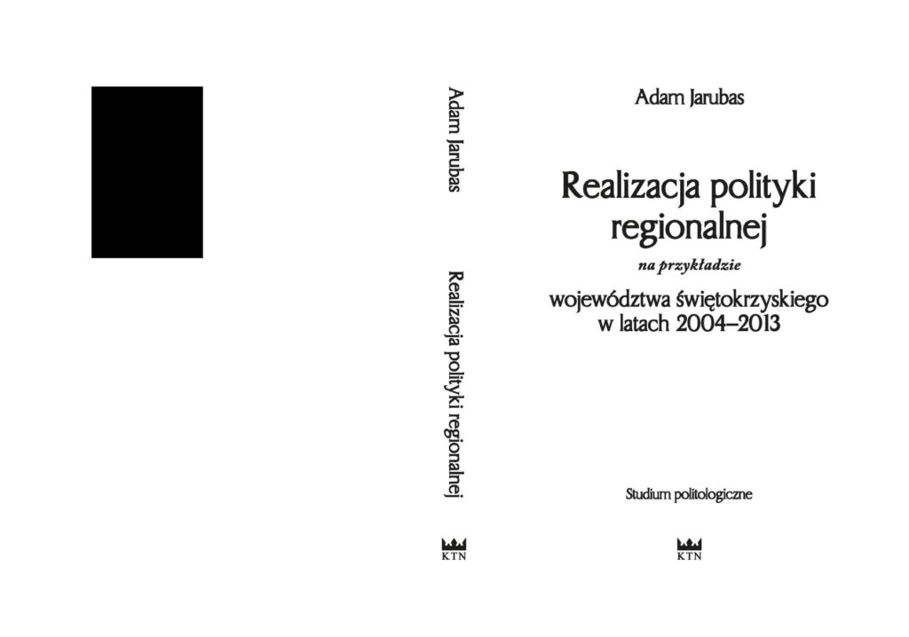 Lakier wybiórczy na okładkę książki Realizacja polityki regionalnej