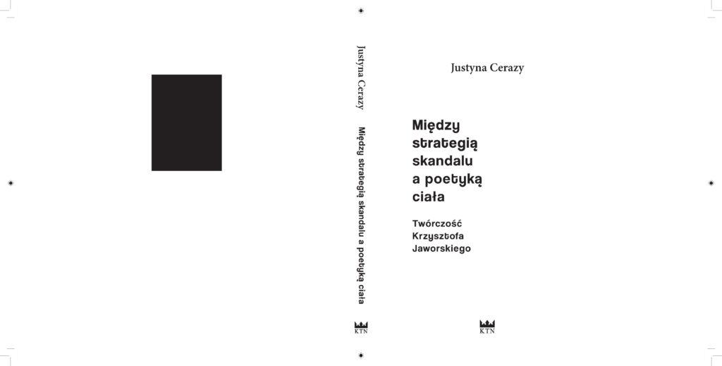 Lakier do okładki książki Między strategią skandalu a poetyką ciała