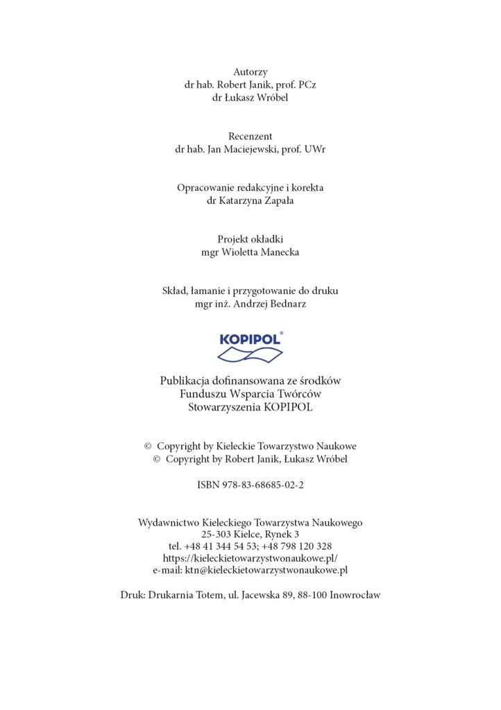 Strona redakcyjna Wybrane zagadnienia z socjologii mobilnośći i bezpieczeństawa transportu samochodowego